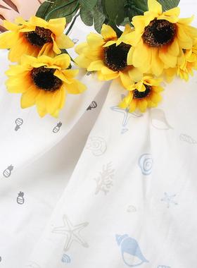 套A类精梳棉针印花面料包屁衣40YIG印花S汗布儿童装双面织针织布