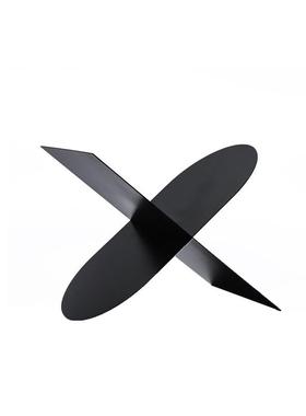 样现代极简约欧式轻奢饰黑色X形书架GQZ杂志架摆件板房楼处软装售