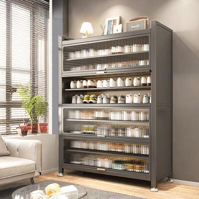 新款入鞋柜钢制超大容量收纳46505柜铁皮多户层简架易鞋尘防灰加