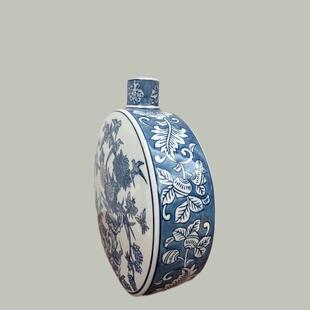 青摆花瓷HVF新中式陶瓷花瓶件家居中风古典中复古国摆式件