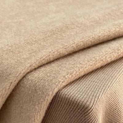 现货2心60g法国人棉罗纹抓毛面KWB料弹细力时尚打底背针织罗纹布