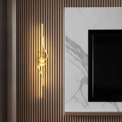 视现代长极简条壁灯创客意卧45520室厅灯格栅电沙发背景墙壁灯有