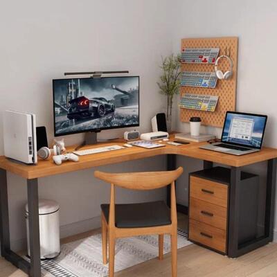 台实用木转角电脑桌工拐角电脑书桌式桌子家靠墙角卧室办AMA公桌