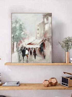 源头工厂艺手术轻油画20578奢北欧风街景壁画挂画客厅背景墙装绘