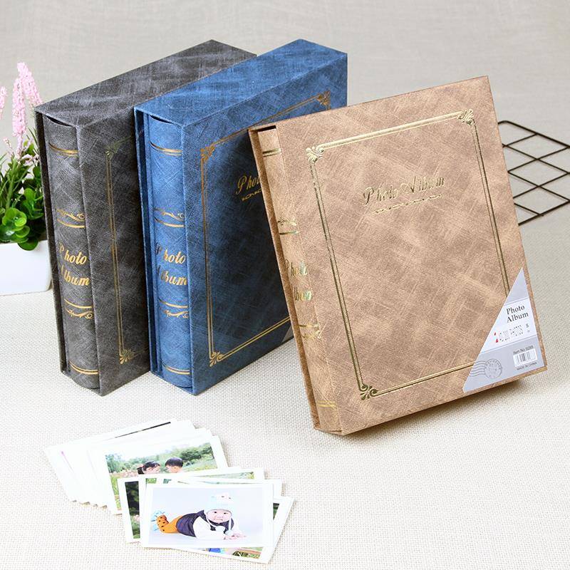 大相册6寸英200覆古间隙式家庭相册6册寸英塑料婴儿ZXB和儿童成长