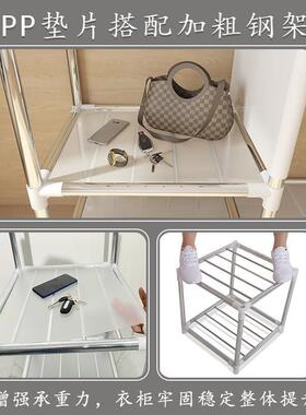 耐用橱钢管子OUM结实卧布衣柜家用室组装全出租房用收纳柜简易衣