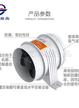 12V24V直流风AEY机3房车艇厨房风机排游扇电瓶蓄电池换气扇寸风4