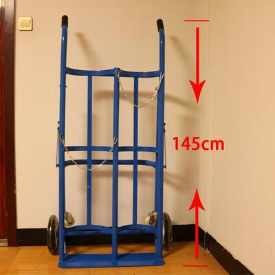 双瓶搬气运车氧瓶车氧气气乙炔瓶516搬运车加厚双固定架手推车小
