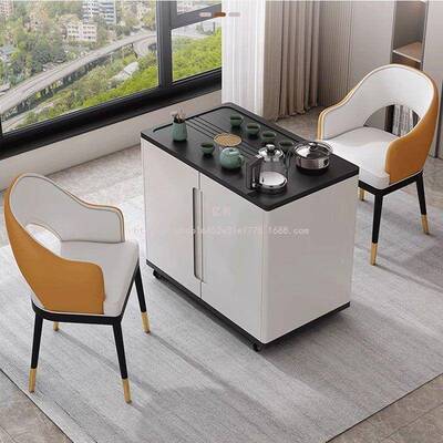 亿君移动茶简约家用小型茶水泡柜收纳茶桌烧水一台体壶火烧JXT石