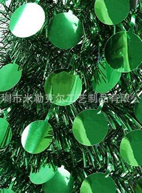 圣诞树-0圣诞节树装饰1礼.5m绿色圆片可折叠圣诞创意圣诞物DYI家