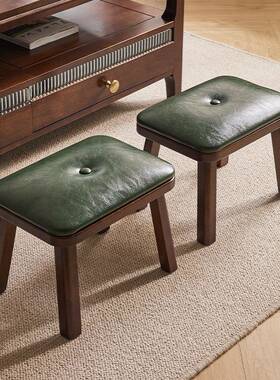 家逸实木软矮凳家童用35859方凳儿凳子包客厅茶几小板凳换鞋凳小