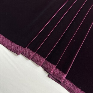 深酒红弹力金丝绒韩国绒不倒绒布料旗袍上衣裙裤套装制衣面料