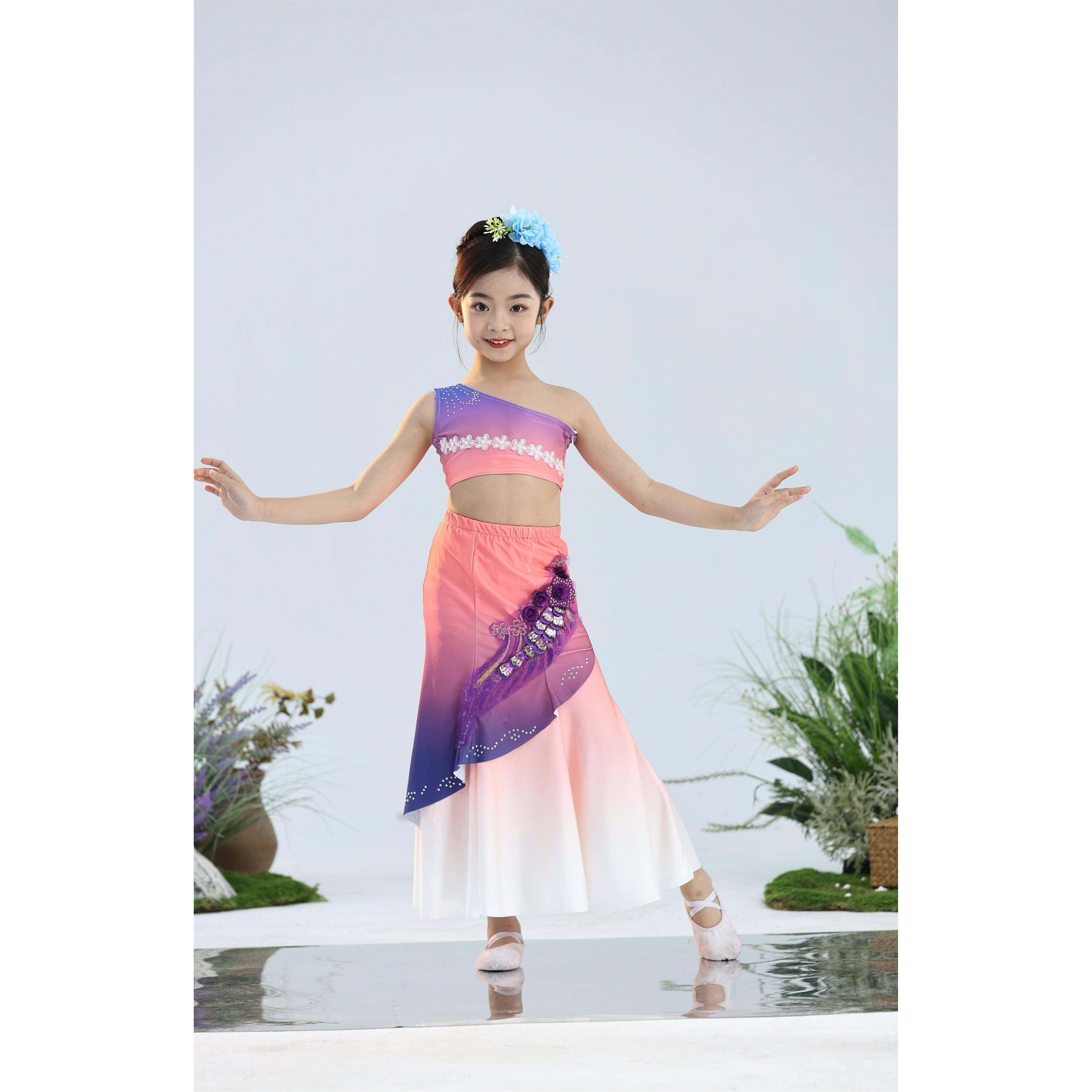高档购产品儿童傣族剧舞蹈装，艺术考试，傣族裙子，桃李目，服紫,童装/婴儿装/亲子装,儿童演出服,淘宝优惠券,粉丝福利购,淘宝优惠卷