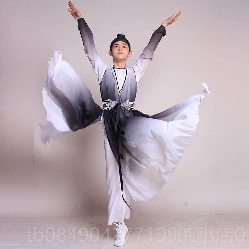 高档采购产古表演服装，发夹，凰男孩，成人中国风格水墨舞凤蹈服