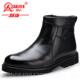 加绒保暖真皮马羊毛皮冬鞋 高档5315强人军勾丁靴男季 皮毛一体男鞋
