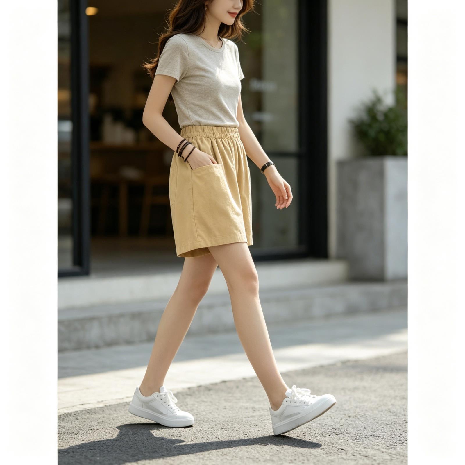 阔腿短裤女夏大码休闲宽