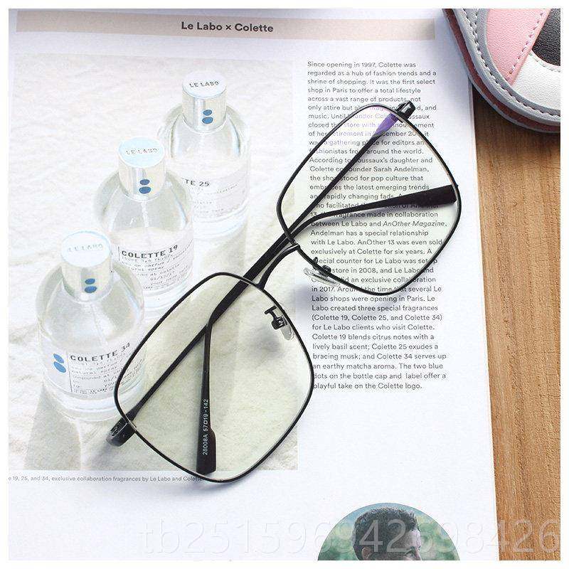 高档眼镜框女网红夏夏同款ins韩版潮辐射蓝脸圆复古光防近视平光