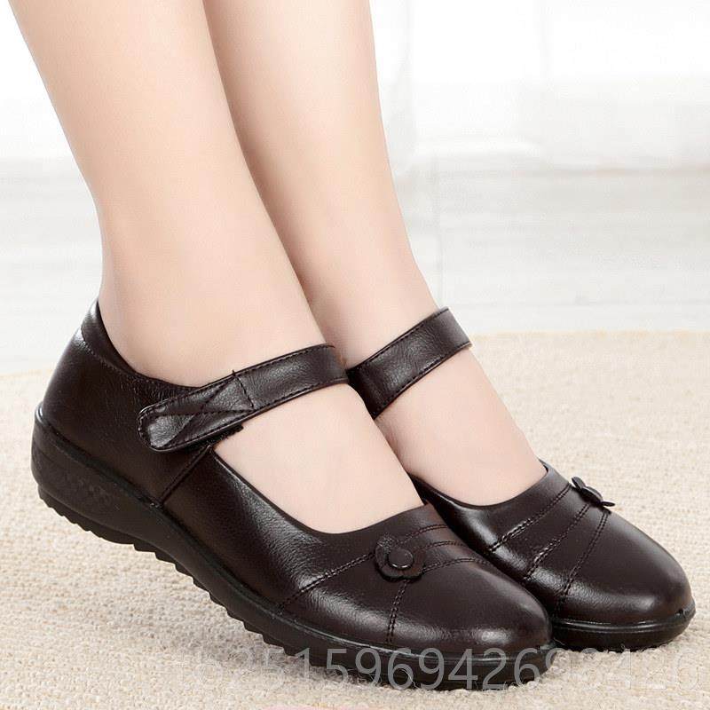 高档妈妈鞋软底软女平底适舒中老年皮单鞋女老年皮鞋鞋圆头防滑老,女鞋,浅口单鞋,淘宝优惠券,粉丝福利购,淘宝优惠卷