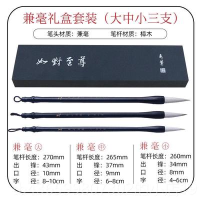 正品毛笔书法专用兼狼毫羊毫小学生练毛毫笔字初学者入门套装临摹
