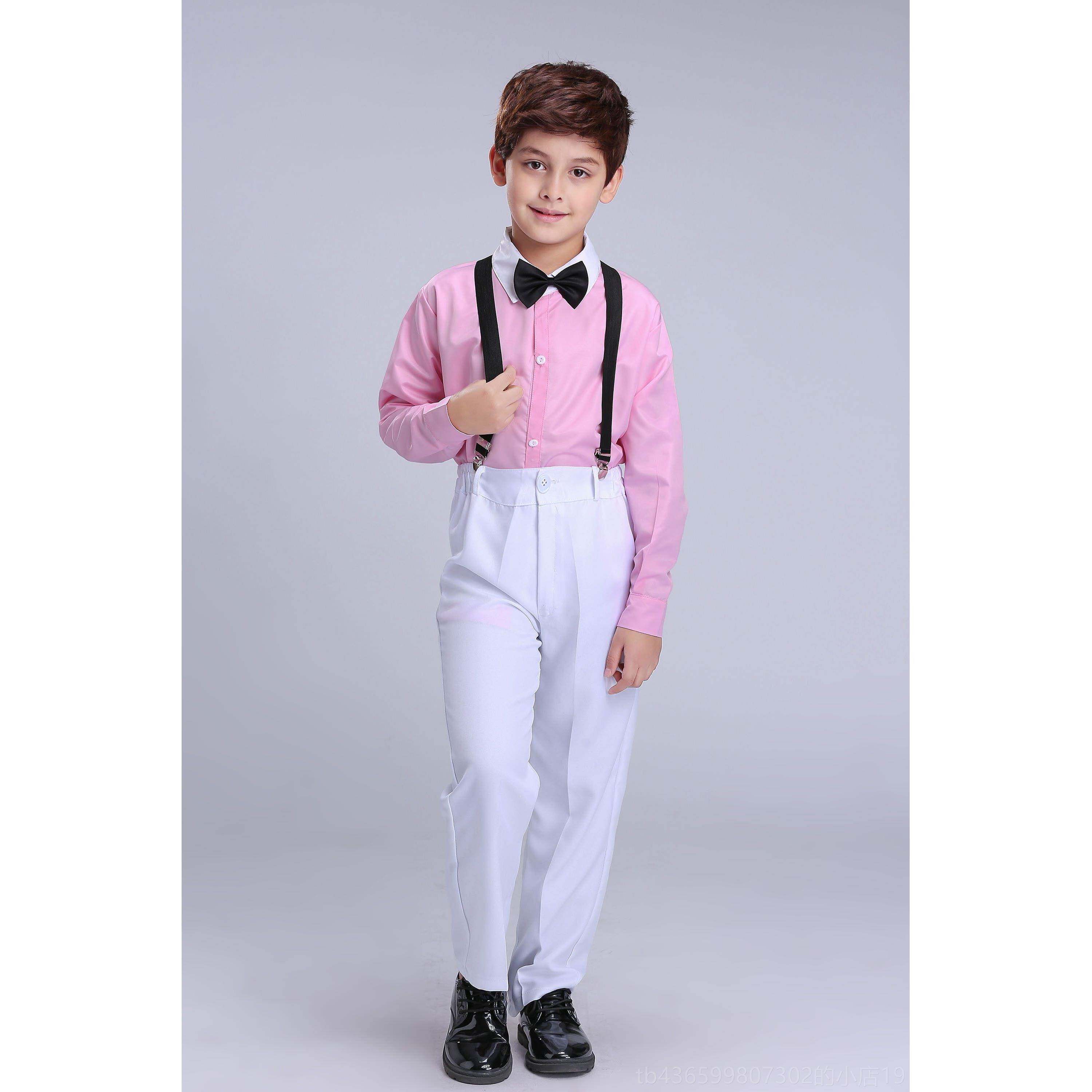 正品六一儿童女蹈演出服幼儿舞园粉色花朵蓬蓬纱裙小学诵生朗合唱
