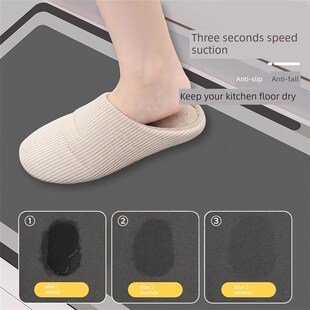 加拿大MACHINE高端厨房专用地垫新款硅藻泥吸水防滑满铺脚垫家用