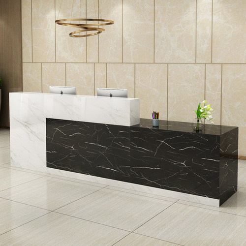 收银台柜台前台简约现代美容院咨询台烤漆定制吧台商用小型接待台