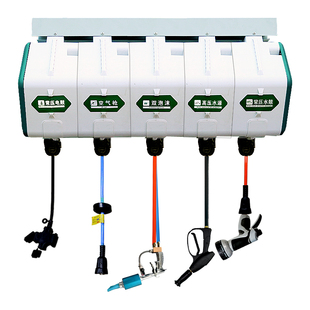 洗车设备组合鼓箱体汽修美容店水气电鼓混合清洗双管泡沫鼓卷管器