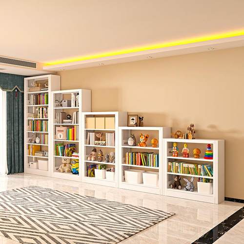 钢制图书馆书架家用儿童书架置物架落地铁艺书柜阅览室书籍绘本架