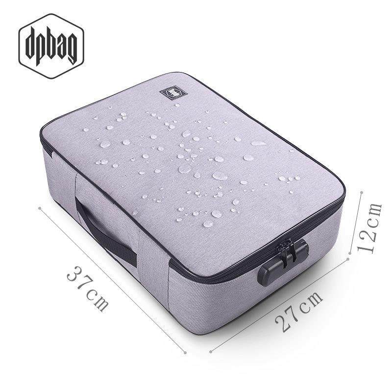 双层证件收纳包 旅行家用大容量护照档案文件户口本密码锁整理袋