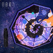 自由和九遮阳晴雨伞两用小巧便携防晒防紫外线女全自动折叠太阳伞