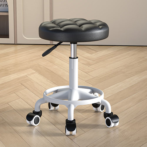 美容凳子滑轮理发店椅美容院专用大工凳升降转椅圆凳美发美甲椅子