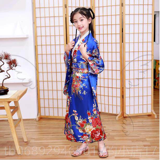 正品古装女日本童民男生女童和服传统复古族范学表演服日儿式演出