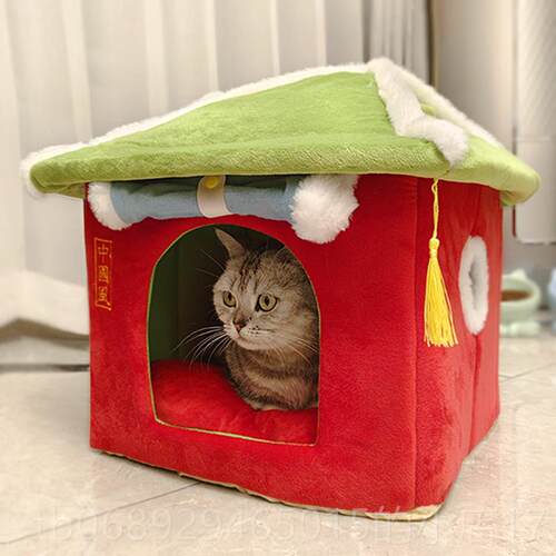 正品封闭式猫窝别墅用猫洗房子可拆保暖可爱日系保暖四季通用屋宠