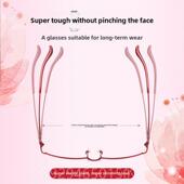 女士变色镜 舒眼 适优雅 正品 防射眼镜辐护眼眼镜 半框女士平