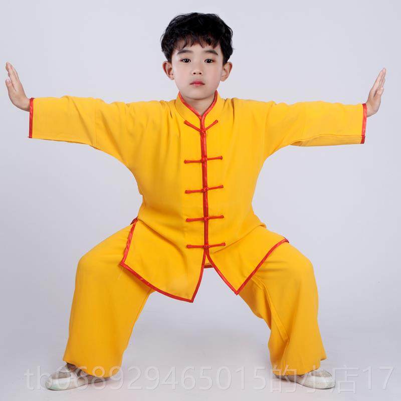 正品儿童功夏季极中袖太服男女武术练少儿短袖训练服团体表演服新