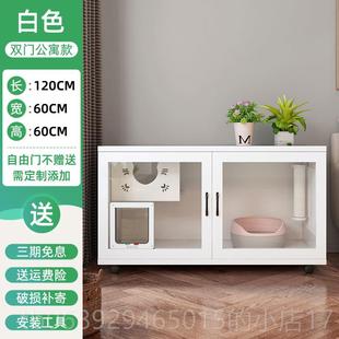 正品猫笼实内木别猫墅家猫屋超笼大空间猫室猫柜豪华猫窝猫屋