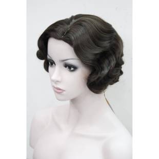 正品假发女覆古袍头饰水滩门罗欧旗美上海香港风格写实金色中华民