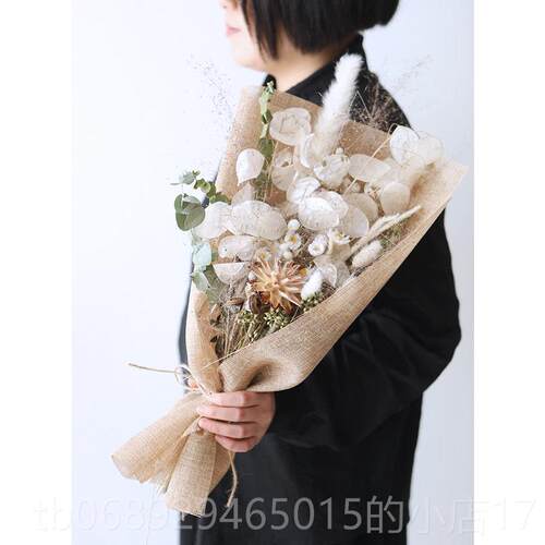 正品天然扇叶花插i花进口束干银花果ns家居门店软装配饰开业乔迁
