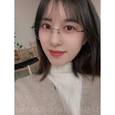 正品芊镜镜框眼镜女纯钛超轻近视眼男防无辐射护目防蓝光眼7090型