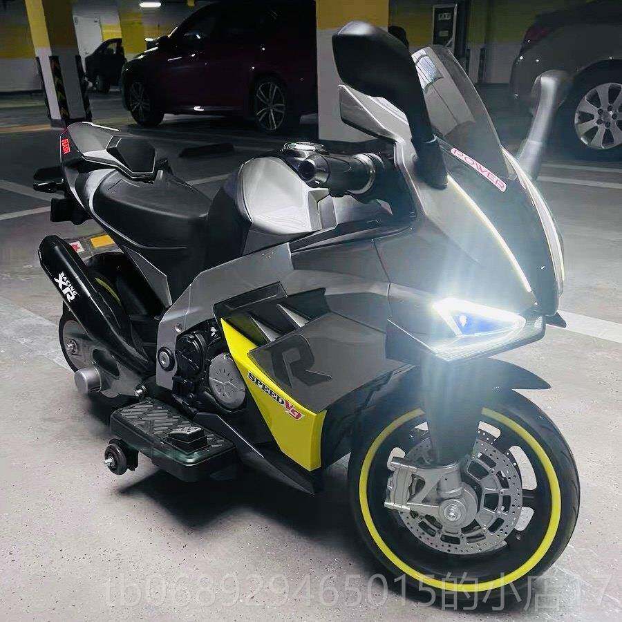 正品子红思达机儿童电动摩托车迷你宝炫酷车小孩超大两轮玩具车宝