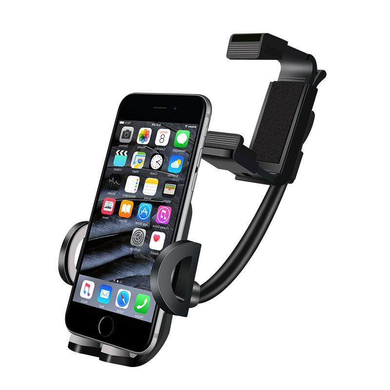 车载后视镜手机支架 汽车倒后镜软管通用导航支架 行车记录仪夹子