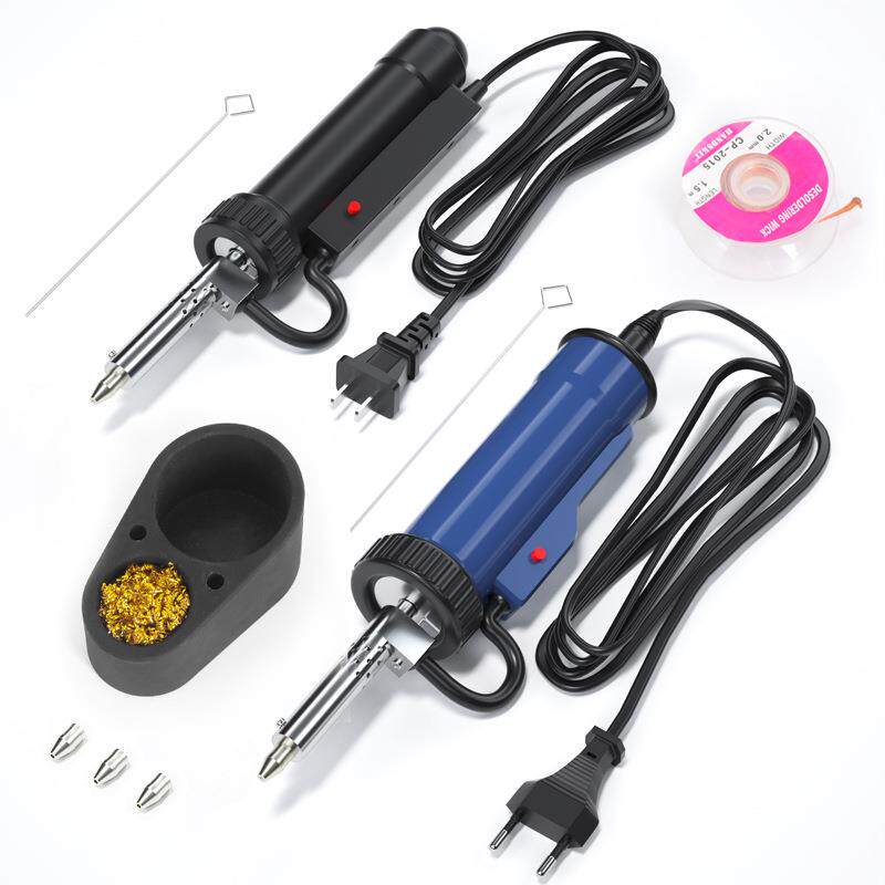 电动吸锡器两用电烙铁枪电热吸锡泵电子拆毁维修 配4个吸头110v 2