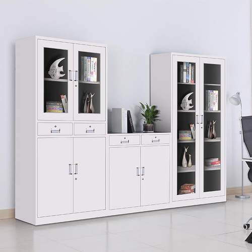 加厚办公室文件柜铁皮凭证档案资料柜员工更衣柜带锁矮柜储物柜子