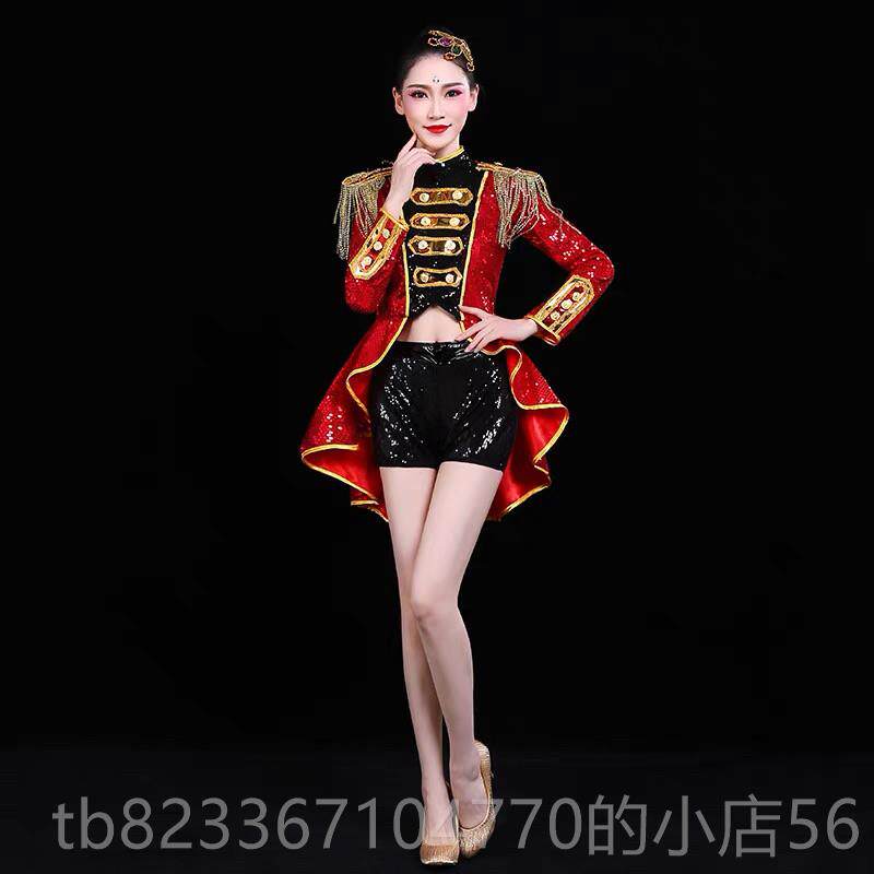 高档爵士舞服装套装成人舞跳打鼓服女团鼓舞演片出女服体操亮DJ舞