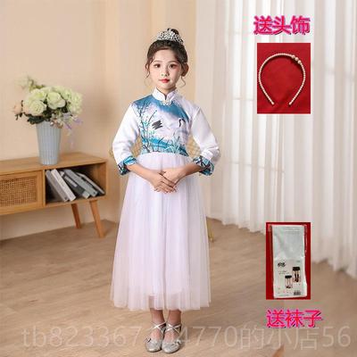 高档儿演童合唱出服男童少毕年中国说业照诗歌诵朗红歌女童钢琴表