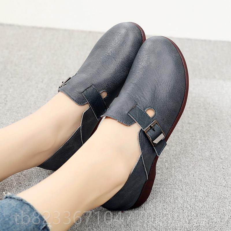 高档2025春新款真皮平单底鞋大码圆头秋软底小皮鞋妈妈鞋舒口适深,女鞋,深口单鞋,淘宝优惠券,粉丝福利购,淘宝优惠卷