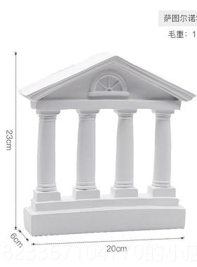 高档希城腊古神庙建筑模型装饰摆家居客件厅古架办公室树脂博雕塑