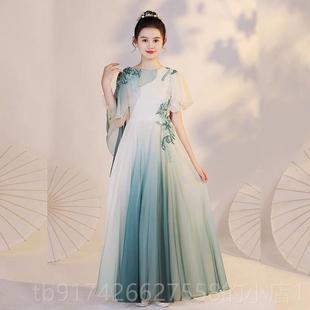 新款 中国风礼女童弹古筝演出服儿童2演民乐奏大合唱服主持 204新款