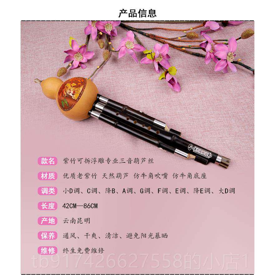 新款厂家直国销紫竹葫芦丝精乐专葫芦丝