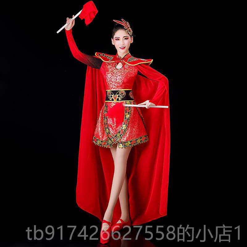 新款威风锣鼓鼓演出服装出女锣鼓打队中国鼓大鼓龙鼓打鼓服演服中